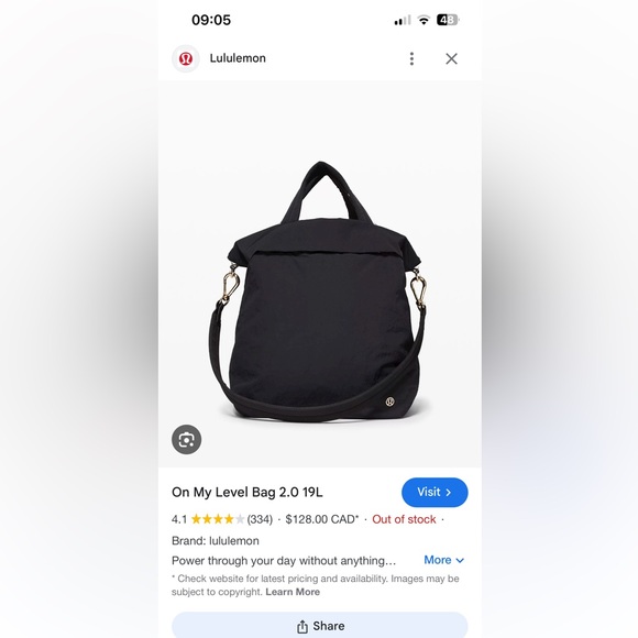 SOLD - Lululemon On My level bag - Picture 2 of 7